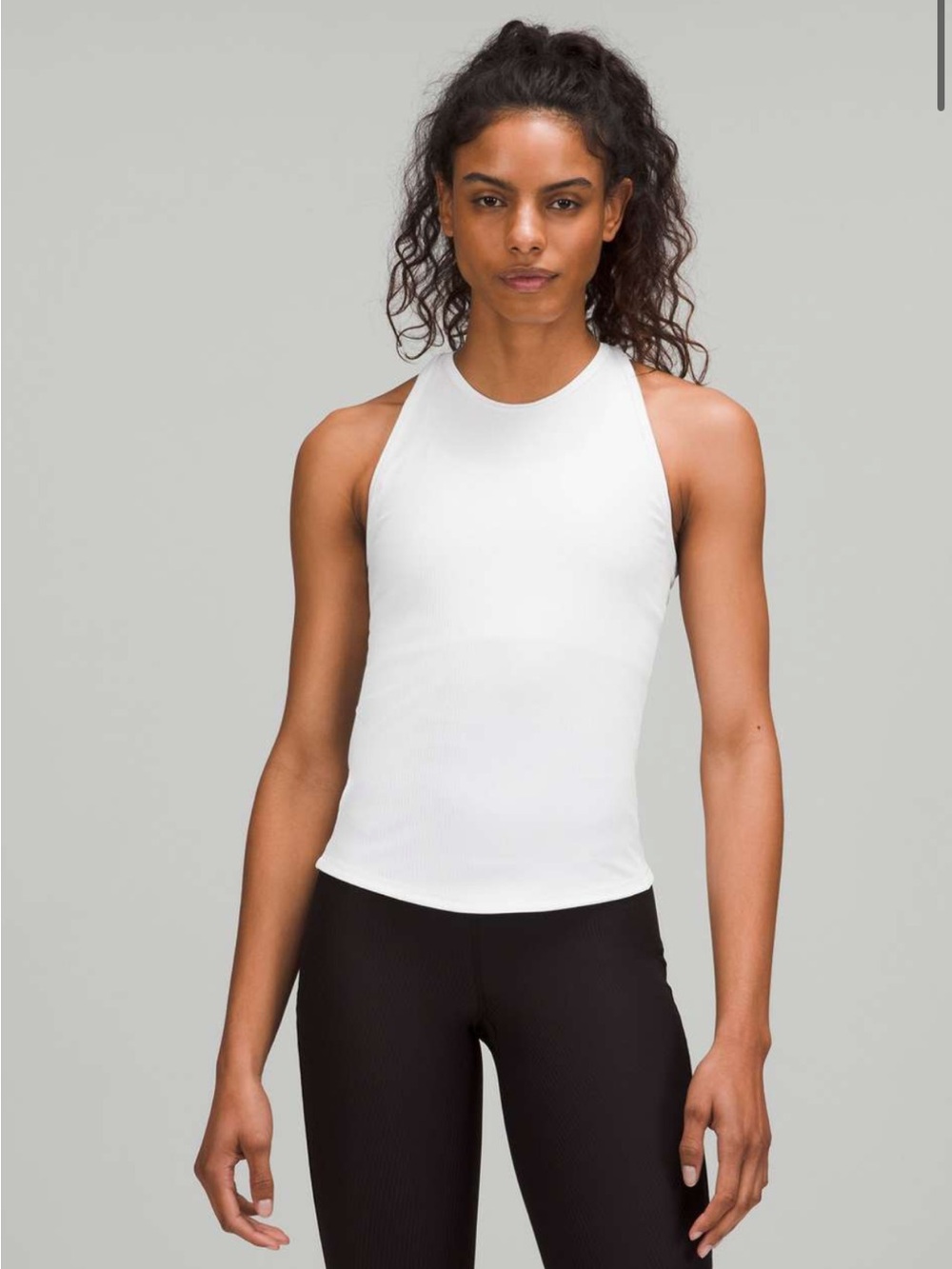 Lululemon Base Pace Ribbed Tank Top - White Size 12